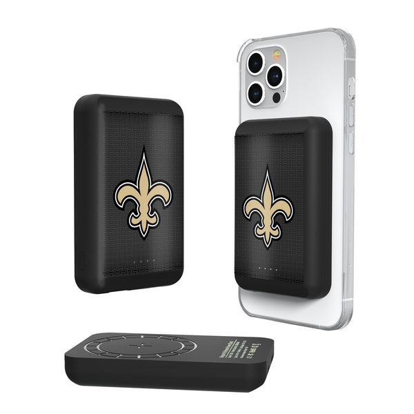 New Orleans Saints Linen Wireless Mag Power Bank