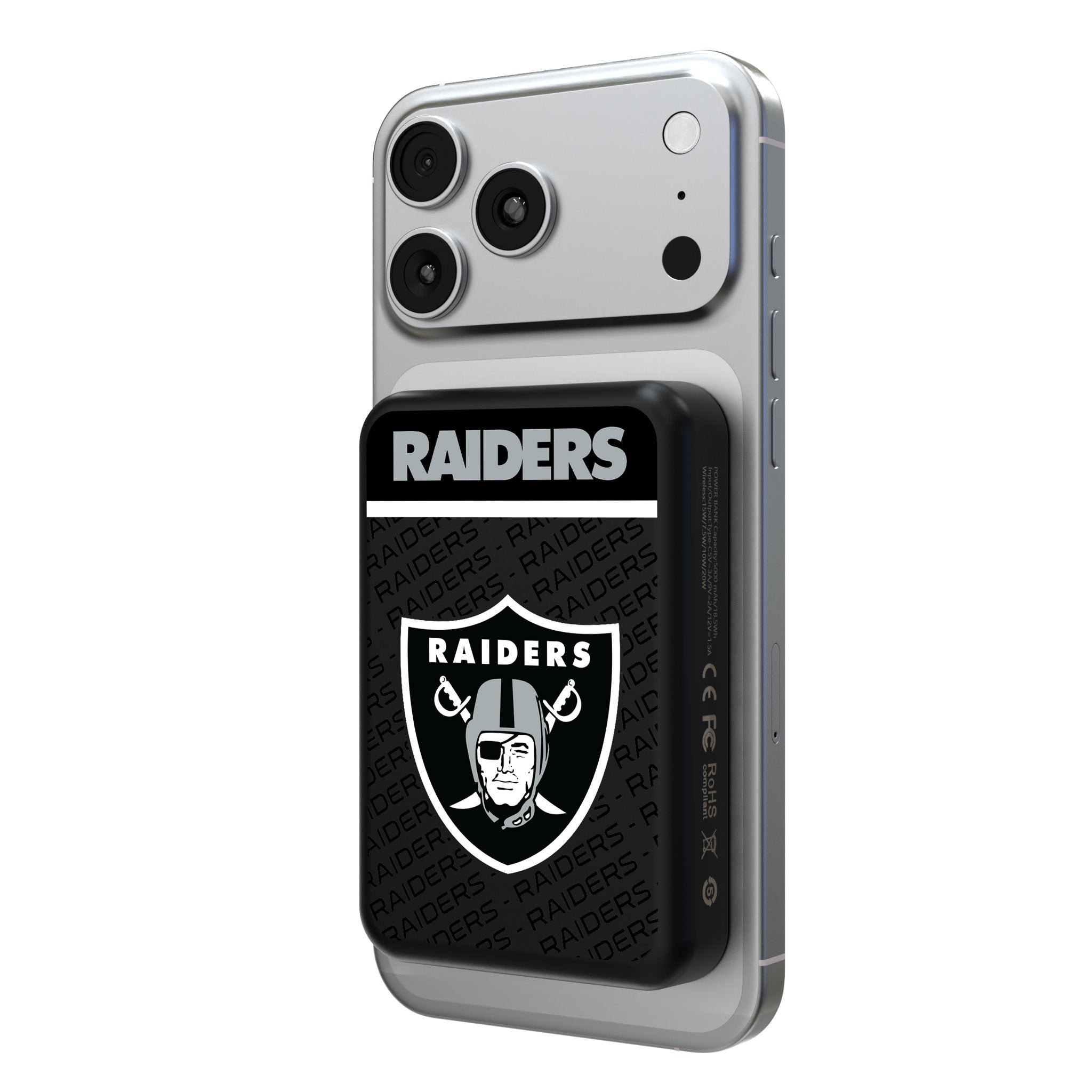 Las Vegas Raiders Endzone Plus Wireless Mag Power Bank