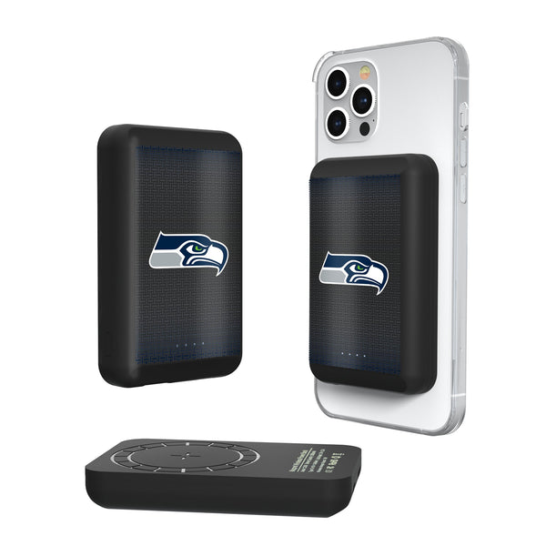 Seattle Seahawks Linen Wireless Mag Power Bank