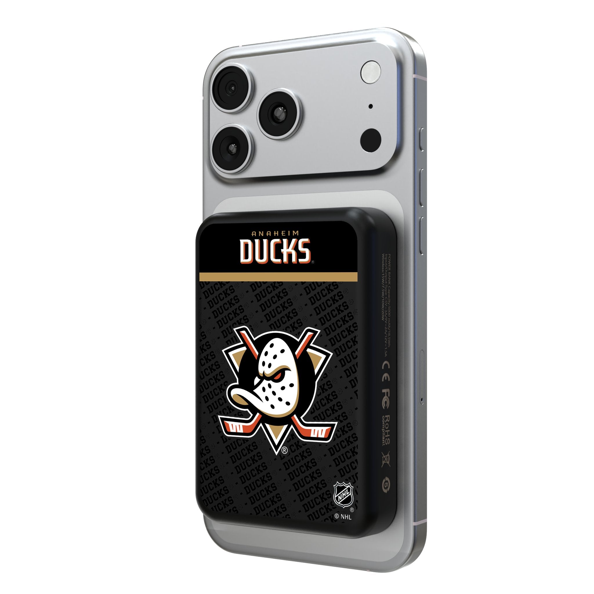 Anaheim Ducks Endzone Plus Wireless Mag Power Bank