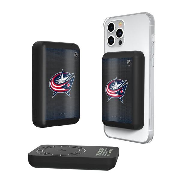 Columbus Blue Jackets Linen Wireless Mag Power Bank