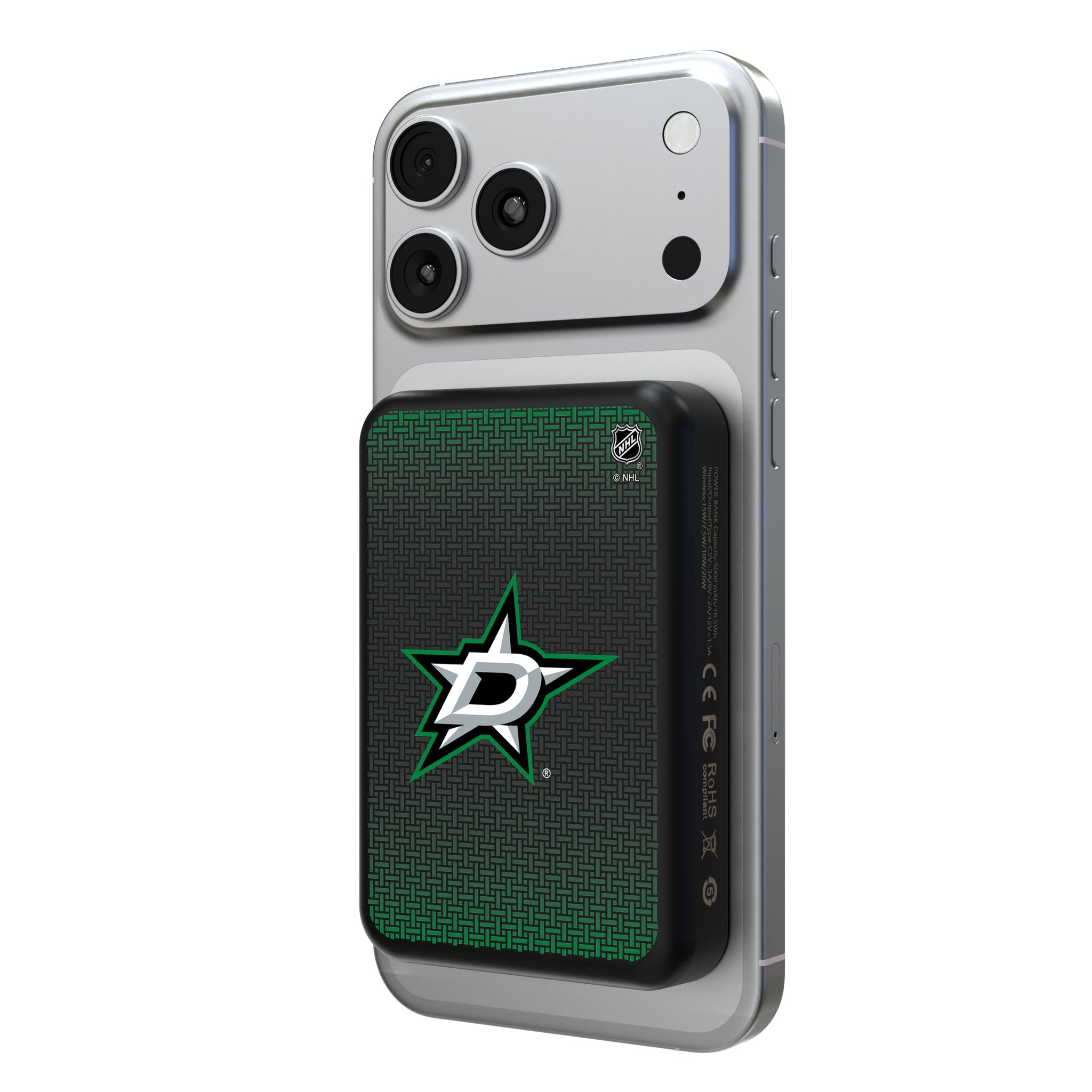 Dallas Stars Linen Wireless Mag Power Bank