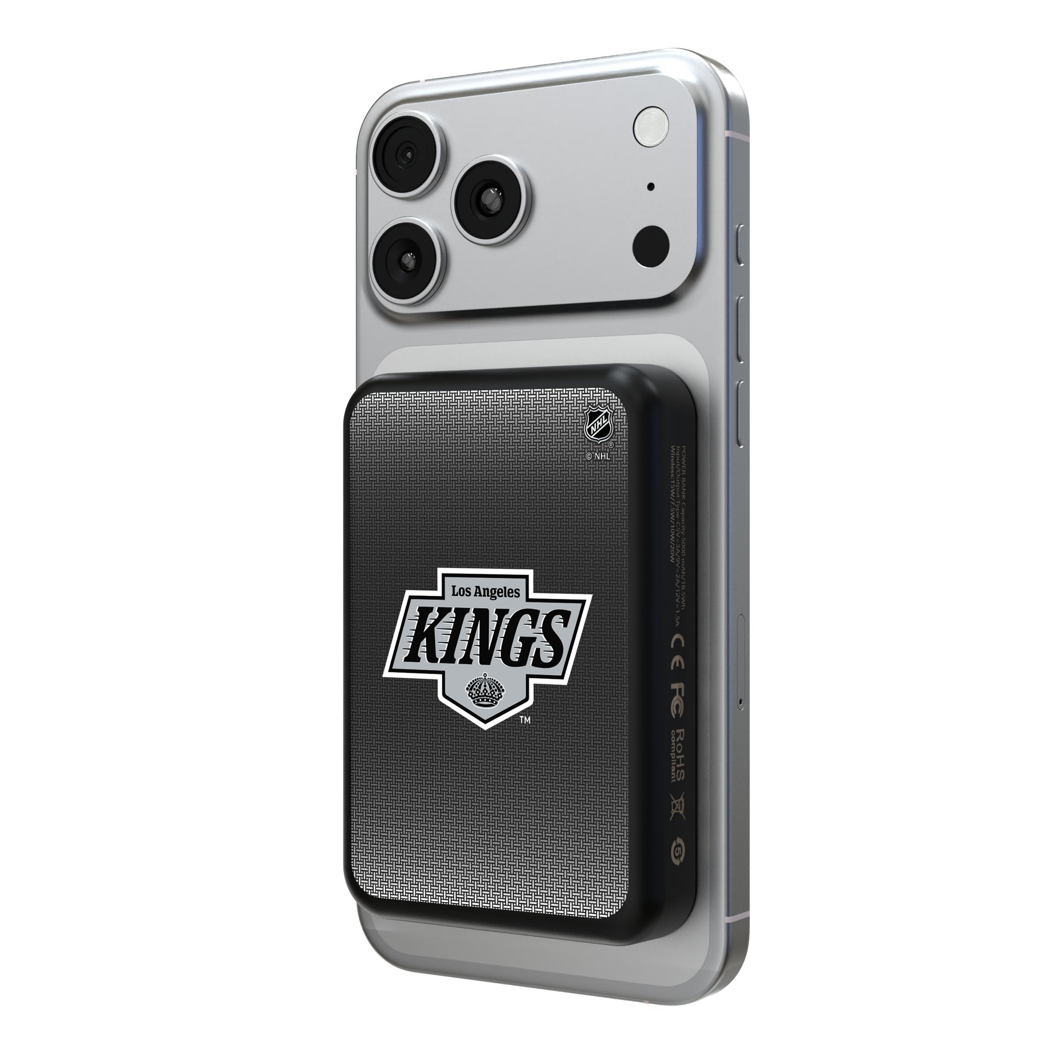 LA Kings Linen Wireless Mag Power Bank