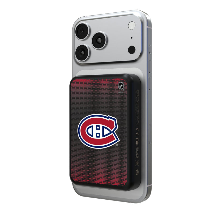 Montreal Canadiens Linen Wireless Mag Power Bank