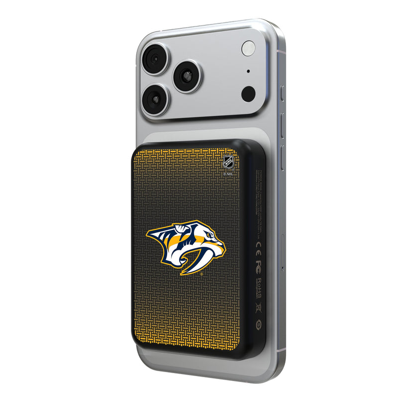 Nashville Predators Linen Wireless Mag Power Bank