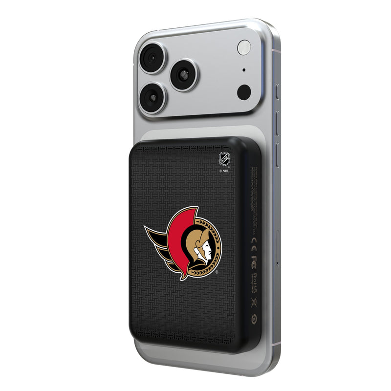 Ottawa Senators Linen Wireless Mag Power Bank