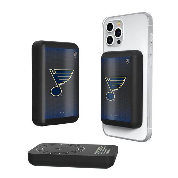 St. Louis Blues Linen Wireless Mag Power Bank