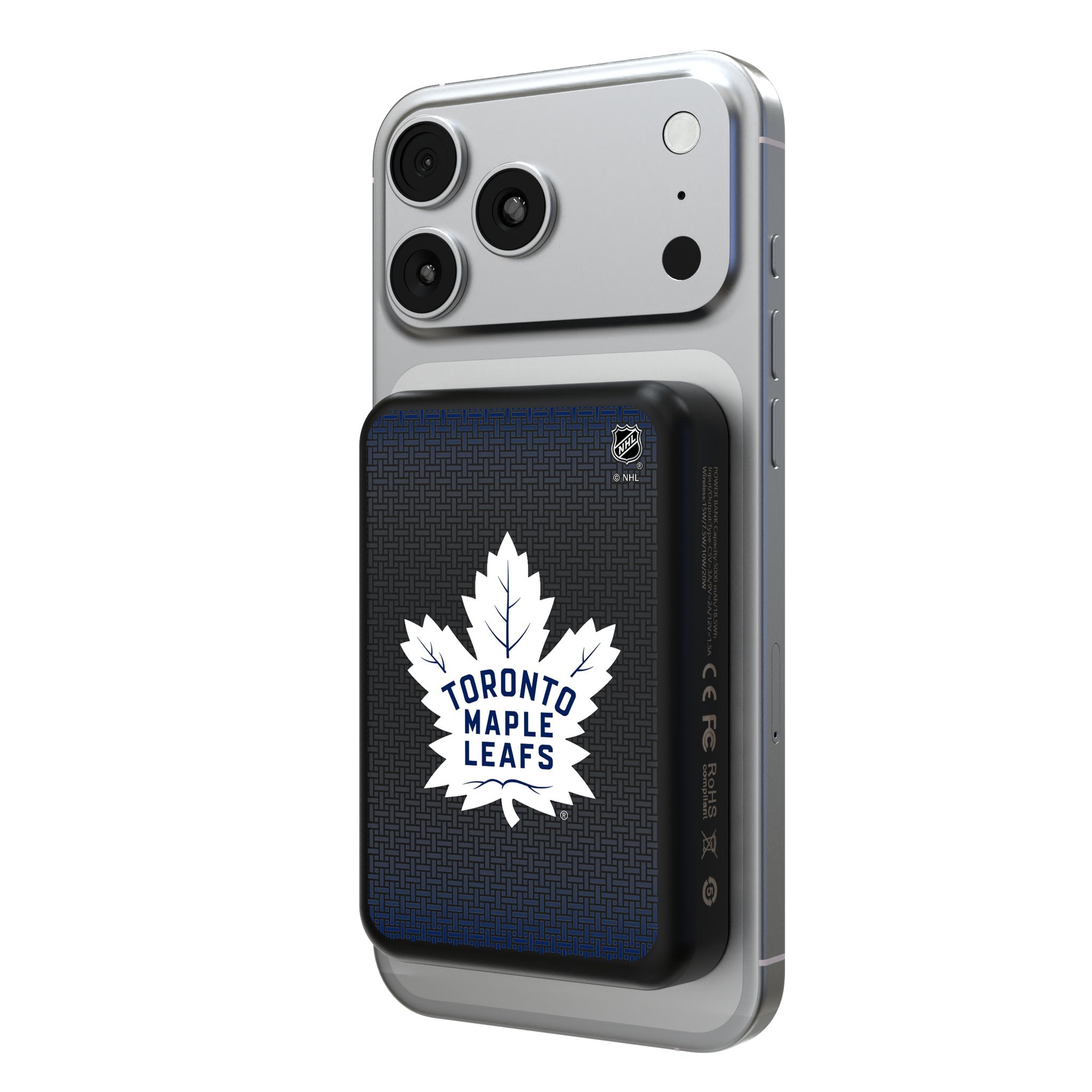 Toronto Maple Leafs Linen Wireless Mag Power Bank
