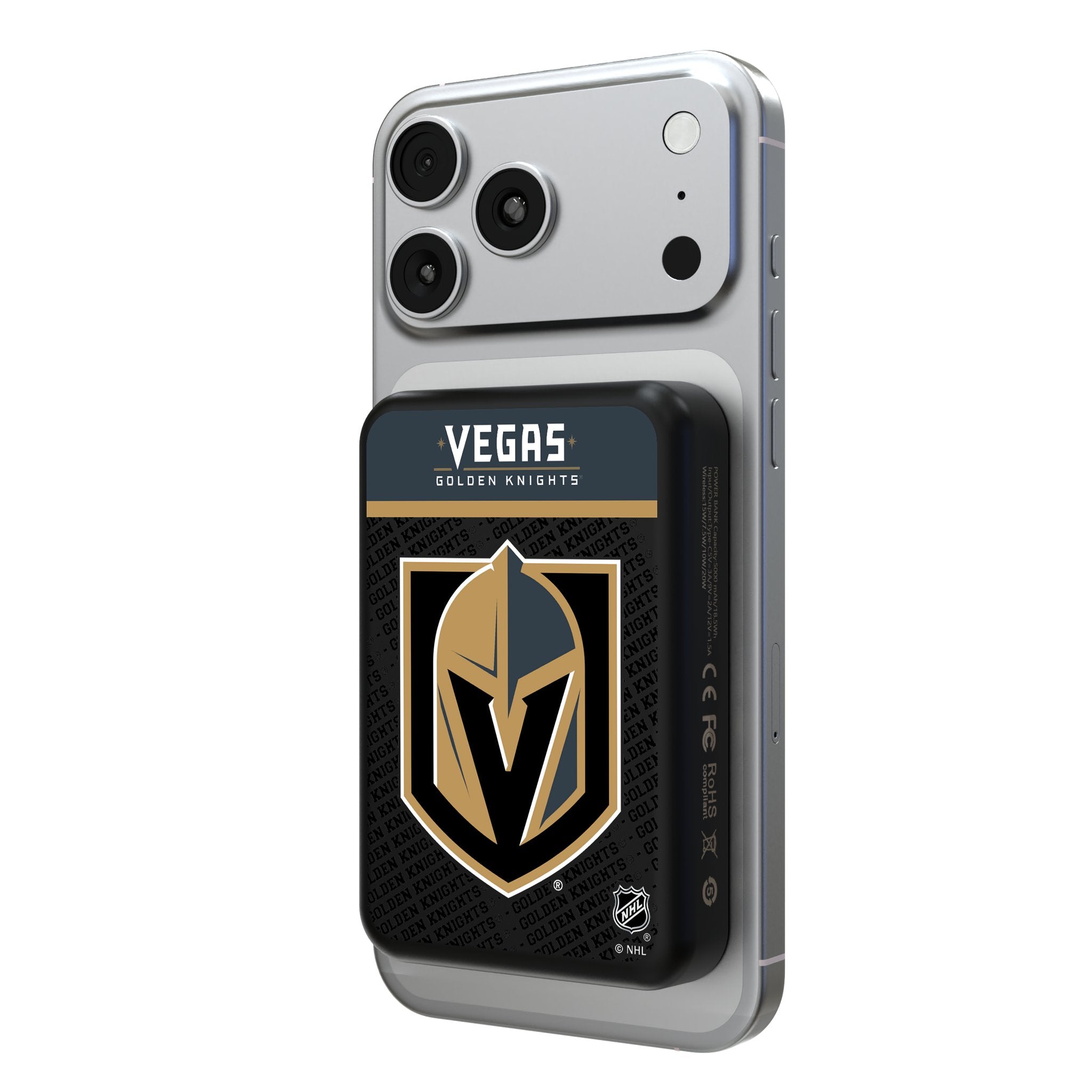 Vegas Golden Knights Endzone Plus Wireless Mag Power Bank