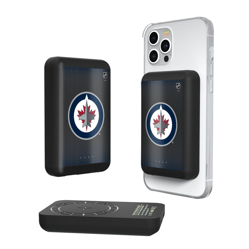 Winnipeg Jets Linen Wireless Mag Power Bank