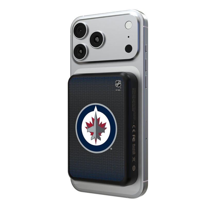 Winnipeg Jets Linen Wireless Mag Power Bank