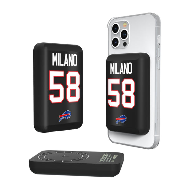 Matt Milano Buffalo Bills 58 Ready Wireless Mag Power Bank