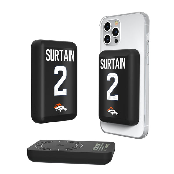 Pat Surtain II Denver Broncos 2 Ready Wireless Mag Power Bank