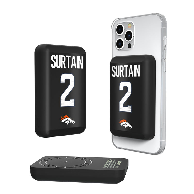 Pat Surtain II Denver Broncos 2 Ready Wireless Mag Power Bank