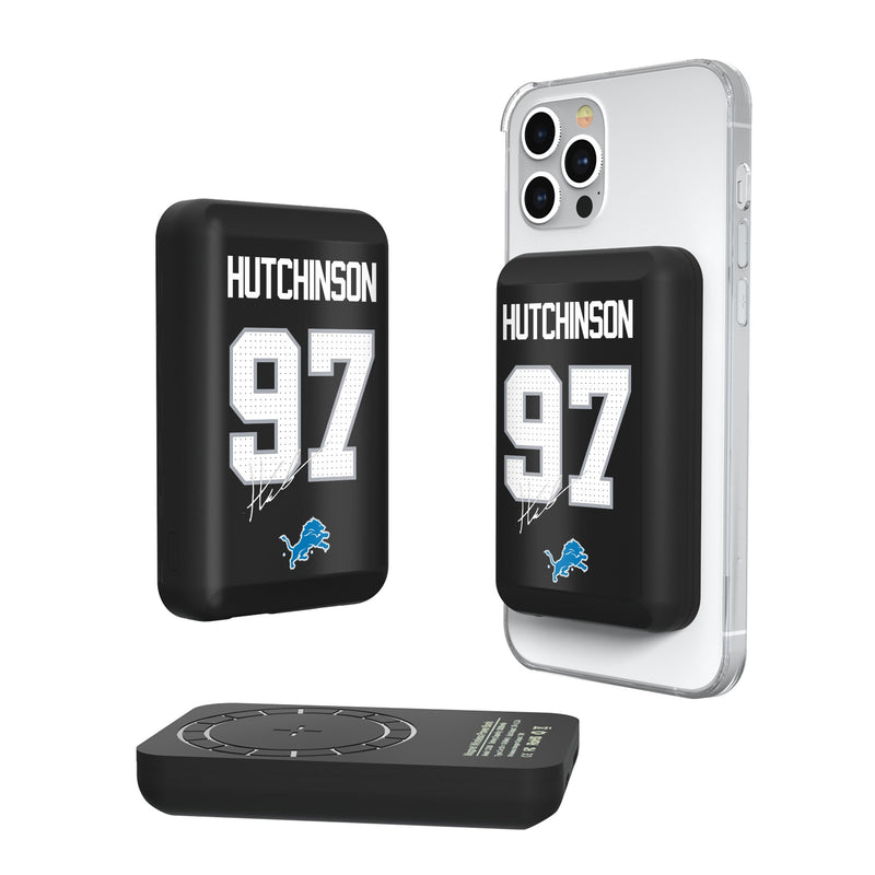 Aidan Hutchinson Detroit Lions 97 Ready Wireless Mag Power Bank