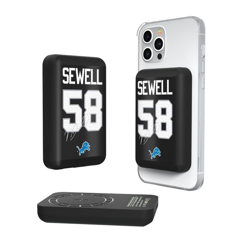 Penei Sewell Detroit Lions 58 Ready Wireless Mag Power Bank