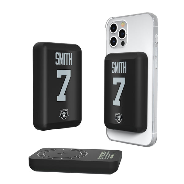 Geno Smith Las Vegas Raiders 7 Game Tactic Wireless Mag Power Bank