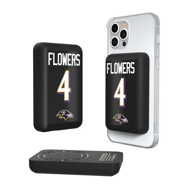 Zay Flowers Baltimore Ravens 4 Ready Wireless Mag Power Bank