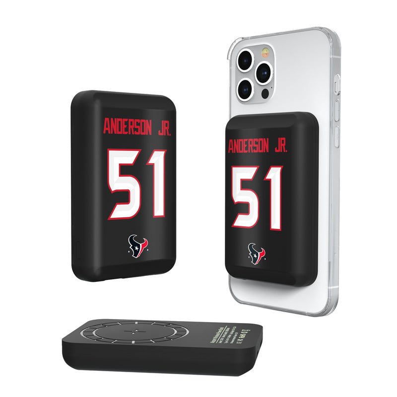 Will Anderson Jr. Houston Texans 51 Ready Wireless Mag Power Bank