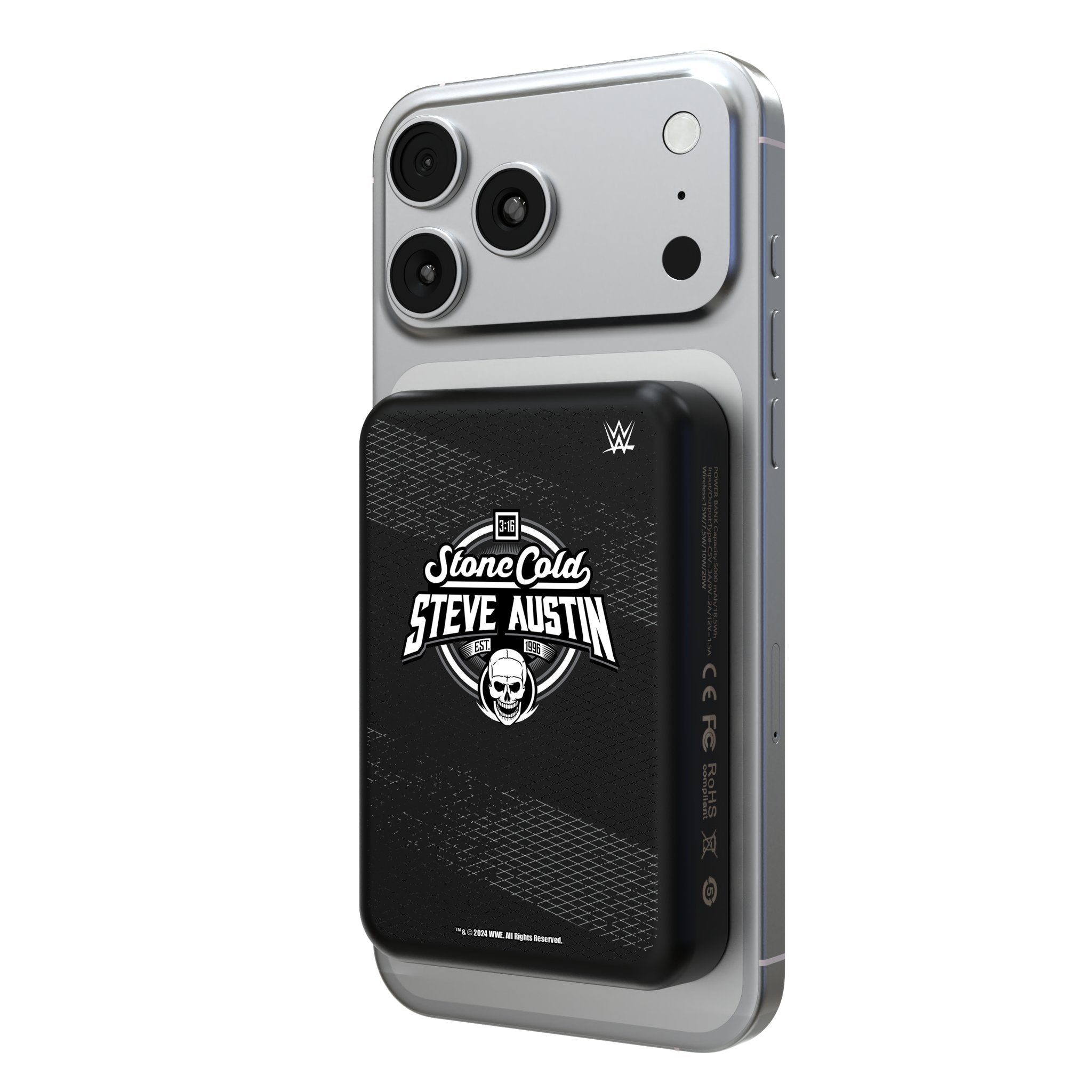 Stone Cold Steve Austin Steel Wireless Mag Power Bank