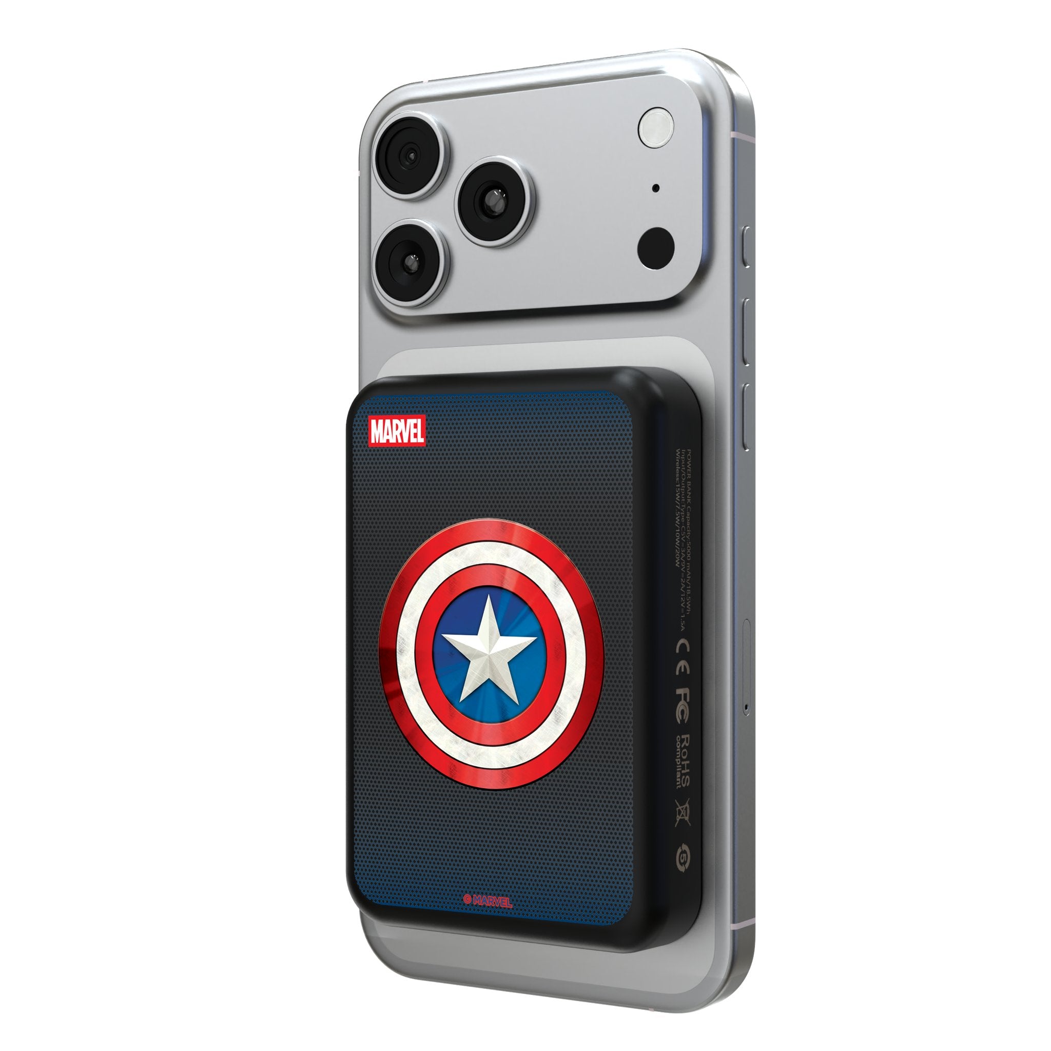 Marvel Avengers Captain America Grid Wireless Mag Power Bank