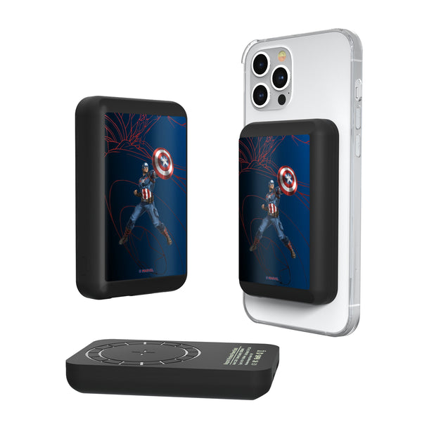 Marvel Avengers Captain America MechLine Wireless Mag Power Bank