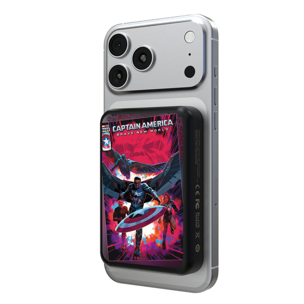 Marvel Avengers Sam Wilson Captain America Cover Art Wireless Mag Power Bank
