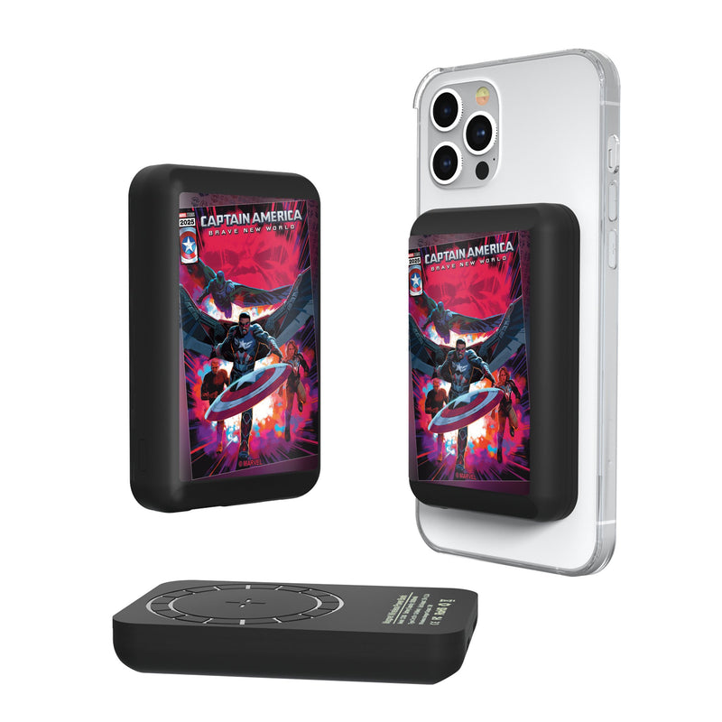 Marvel Avengers Sam Wilson Captain America Cover Art Wireless Mag Power Bank