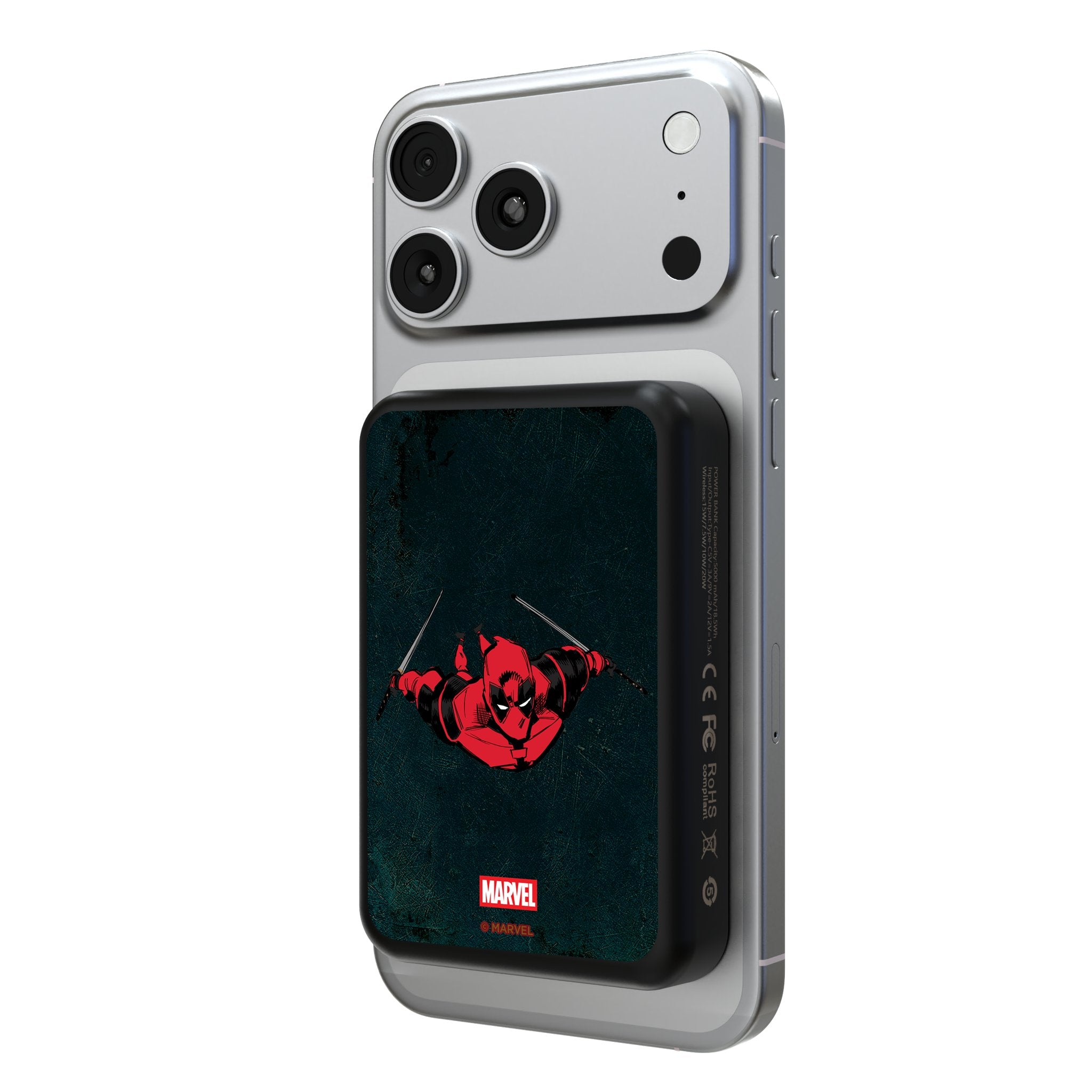 Marvel Deadpool Badge Wireless Mag Power Bank