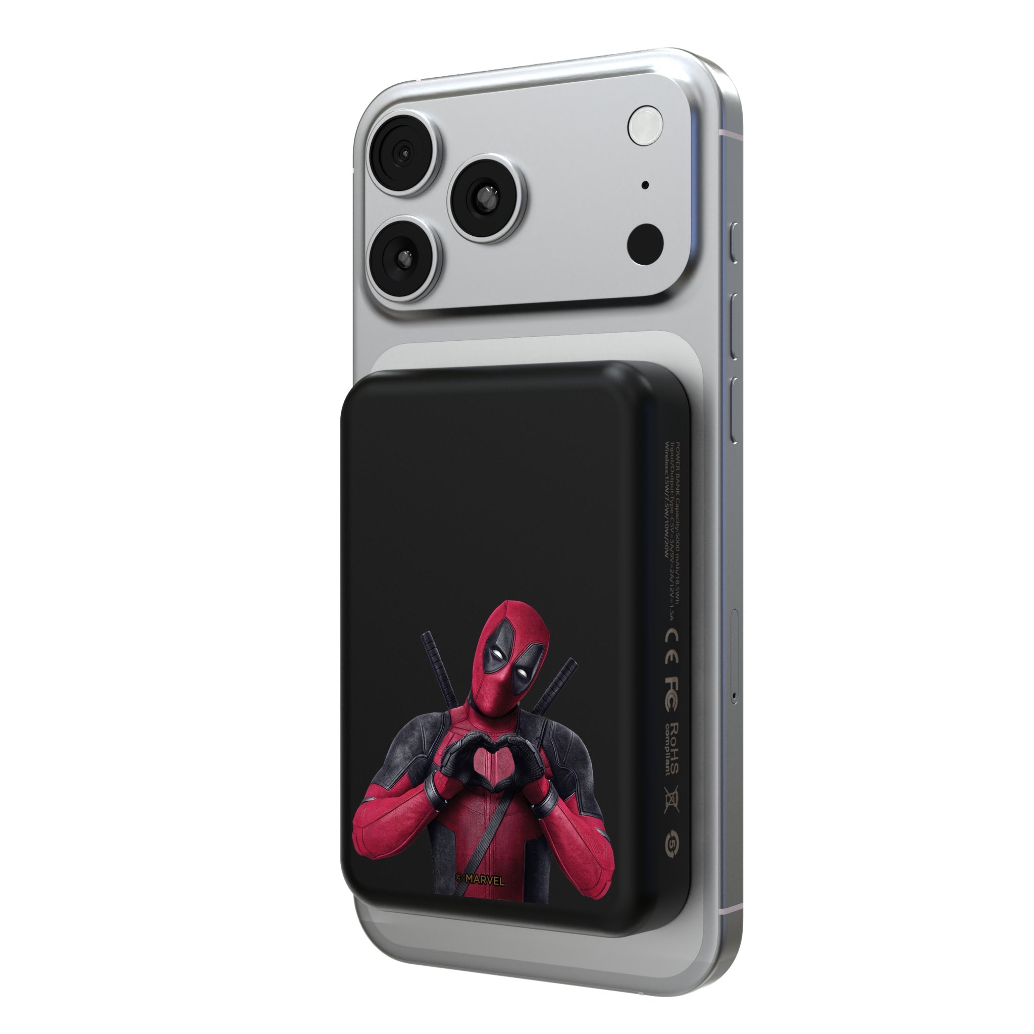 Marvel Deadpool Badge Wireless Mag Power Bank