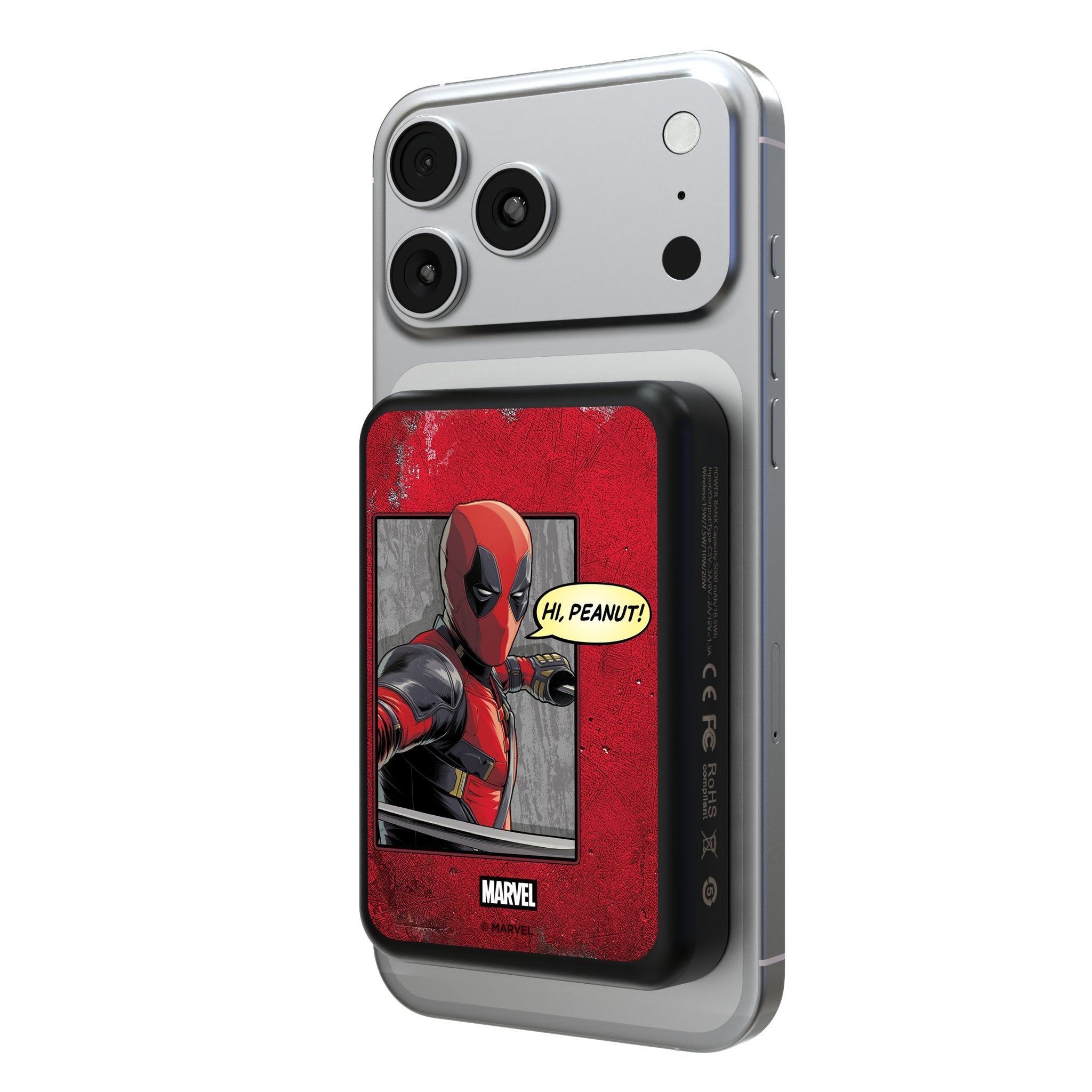 Marvel Deadpool Badge Wireless Mag Power Bank
