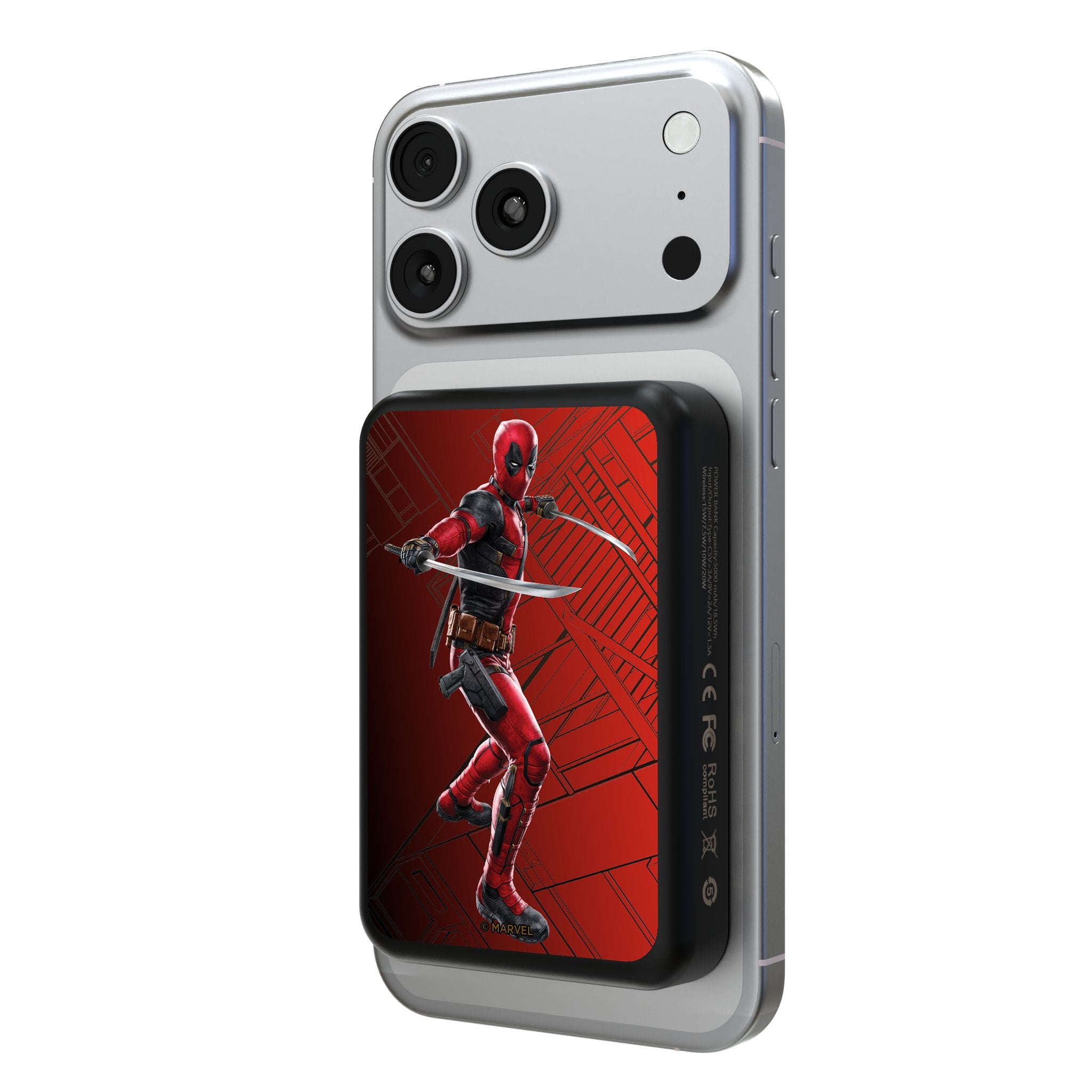 Marvel Deadpool MechLine Wireless Mag Power Bank