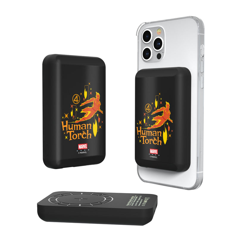 Marvel Human Torch Badge Wireless Mag Power Bank