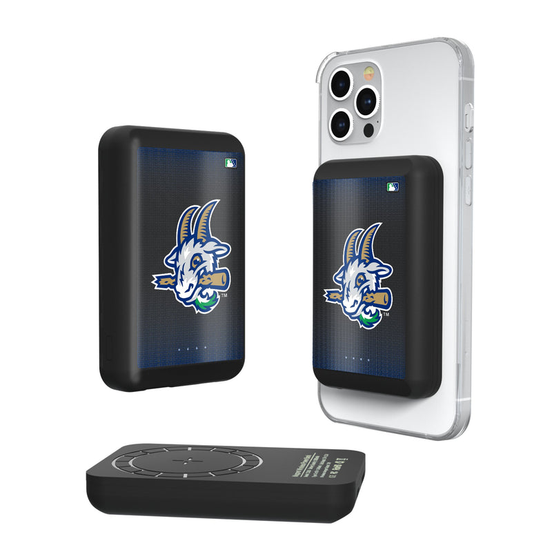 Hartford Yard Goats Linen Wireless Mag Power Bank