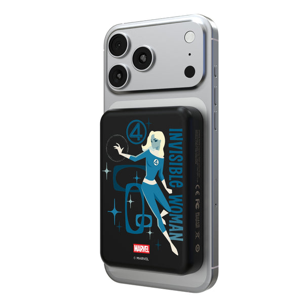 Marvel Invisible Woman Badge Wireless Mag Power Bank