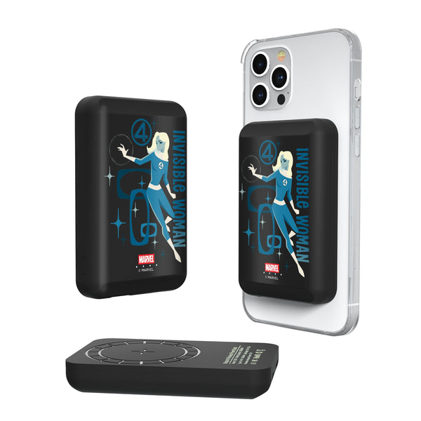 Marvel Invisible Woman Badge Wireless Mag Power Bank