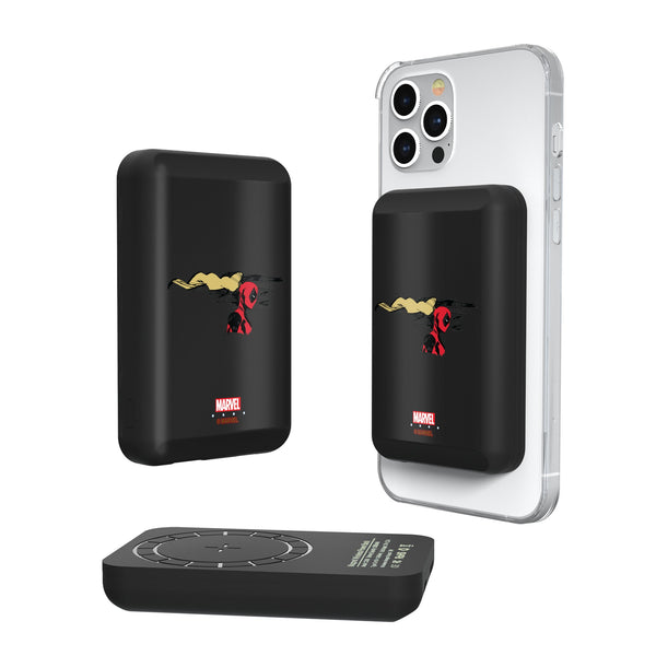 Marvel Ladypool Badge  Wireless Mag Power Bank