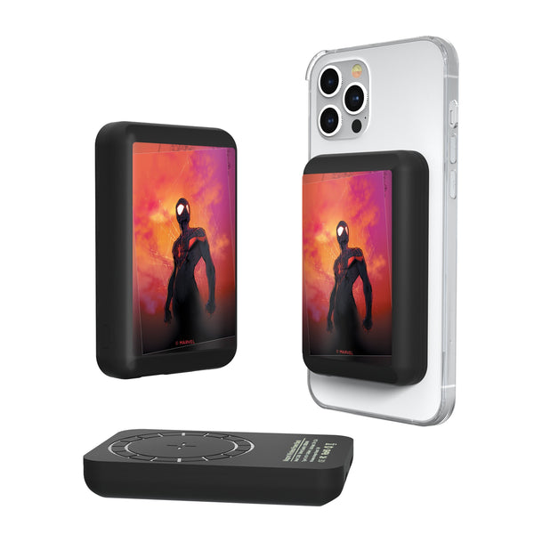 Marvel Miles Morales Cover Art Wireless Mag Power Bank