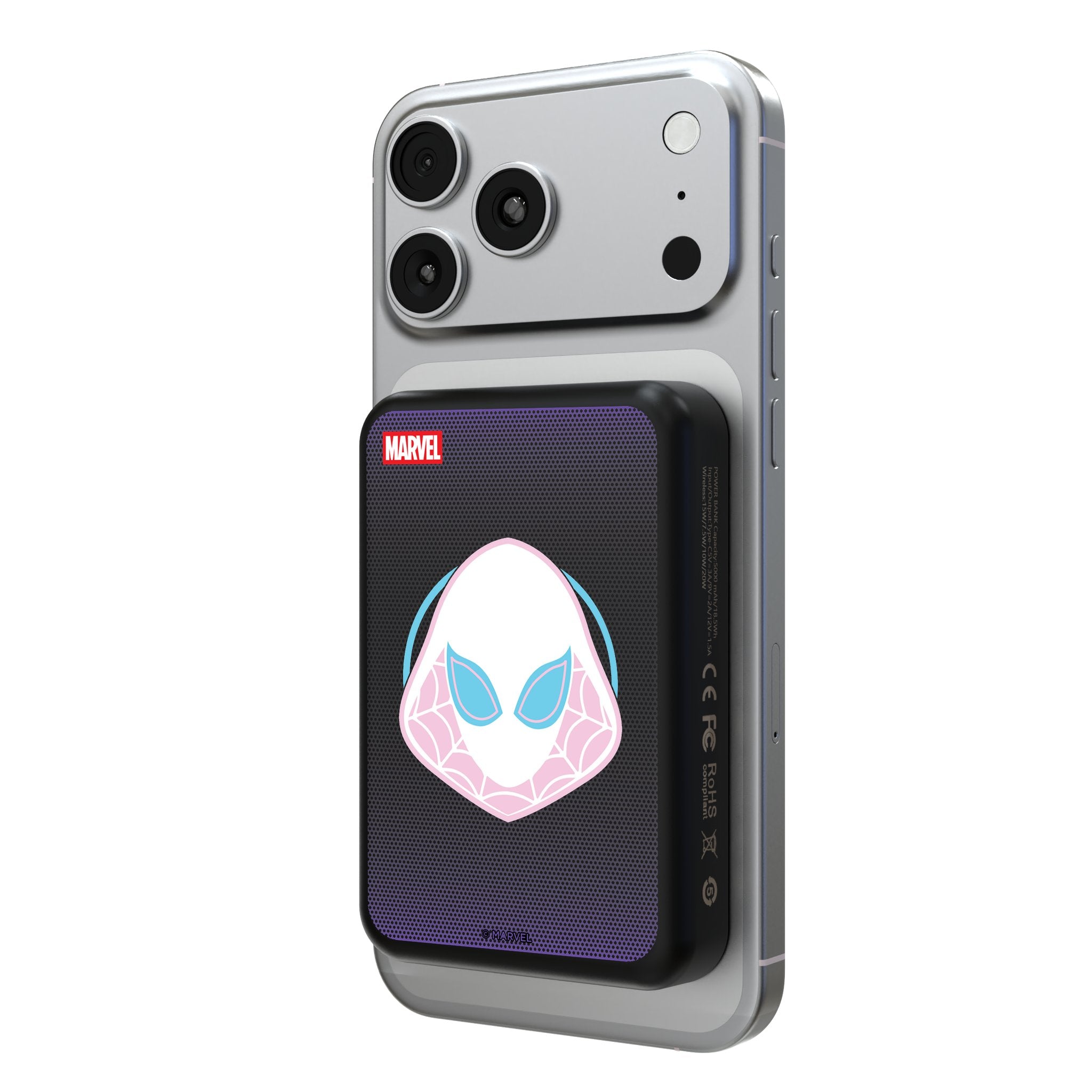 Marvel Spider-Gwen Grid Wireless Mag Power Bank