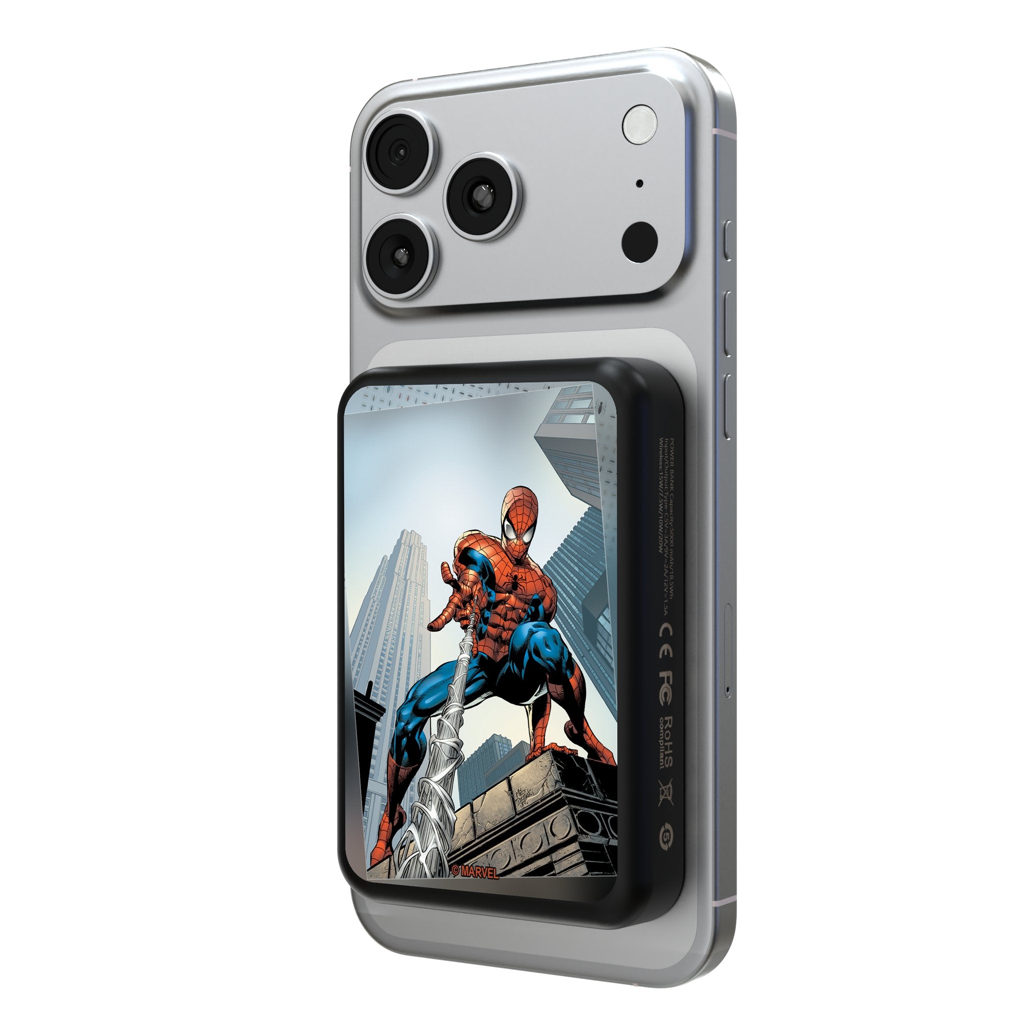 Marvel Spider-Man Cover Art Wireless Mag Power Bank