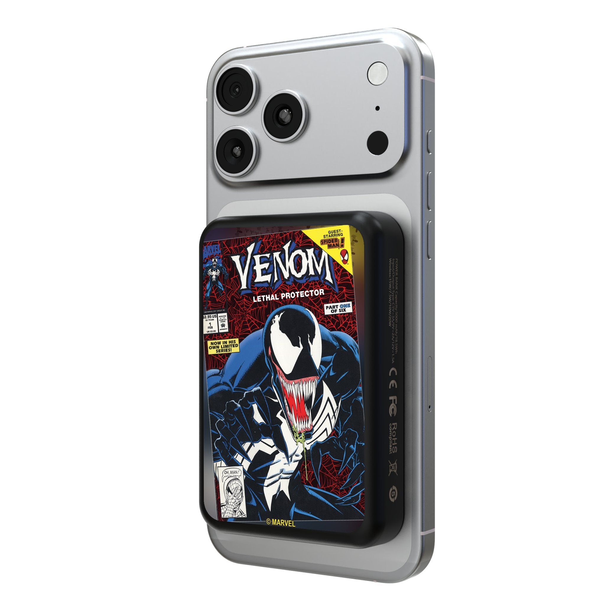 Marvel Venom Classic Cover Wireless Mag Power Bank