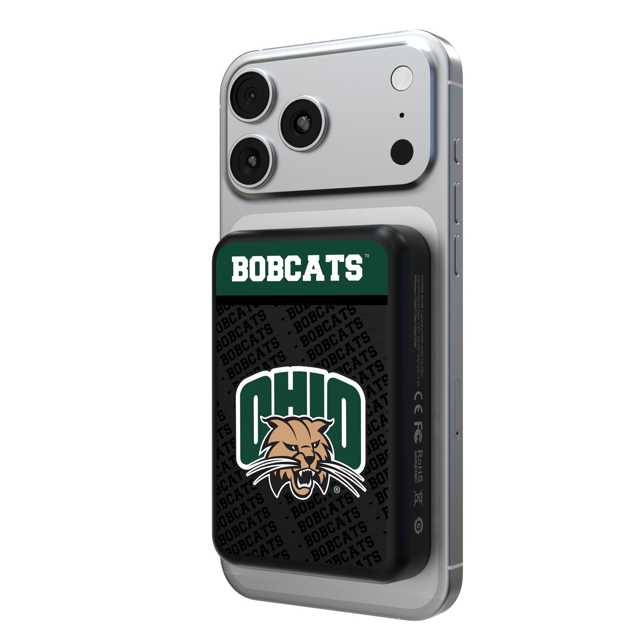 Ohio University Bobcats Endzone Plus Wireless Mag Power Bank
