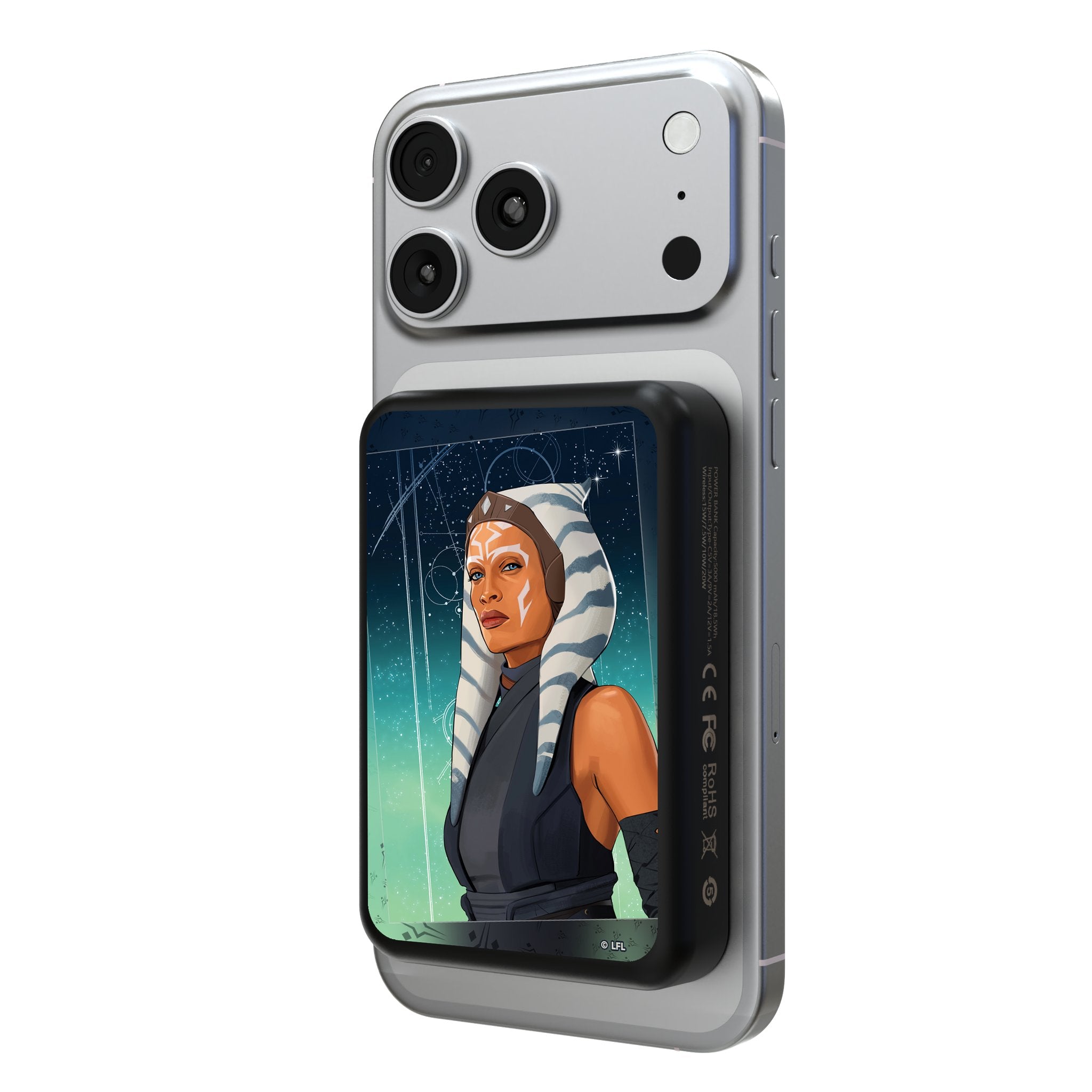 Star Wars Ahsoka Portrait Wireless Mag Power Bank