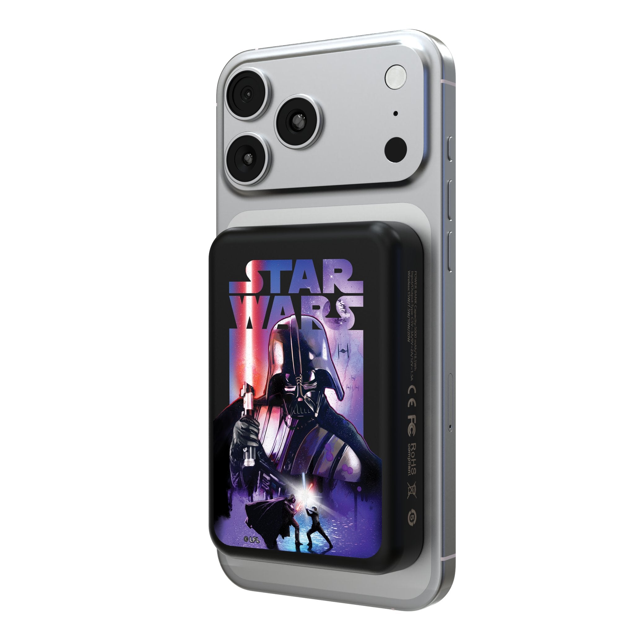 Star Wars Darth Vader Portrait Collage Wireless Mag Power Bank
