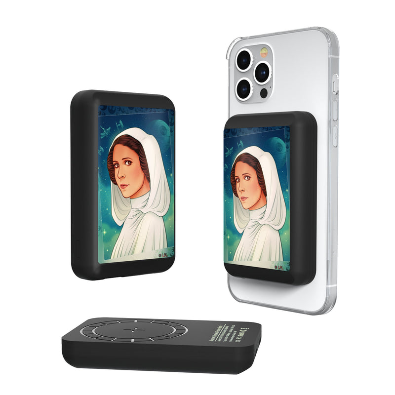 Star Wars Princess Leia Organa Portrait Wireless Mag Power Bank