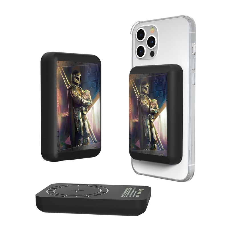 Star Wars: The Mandalorian Din Djarin Portrait Wireless Mag Power Bank