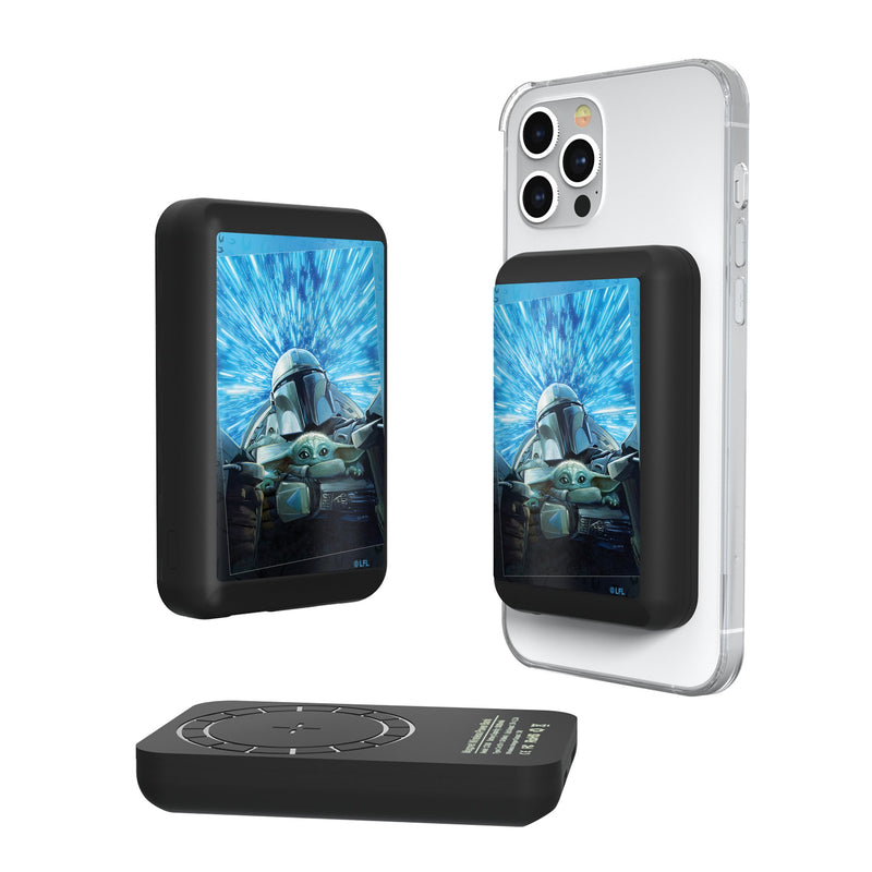 Star Wars: The Mandalorian Grogu and Din Djarin Portrait Wireless Mag Power Bank