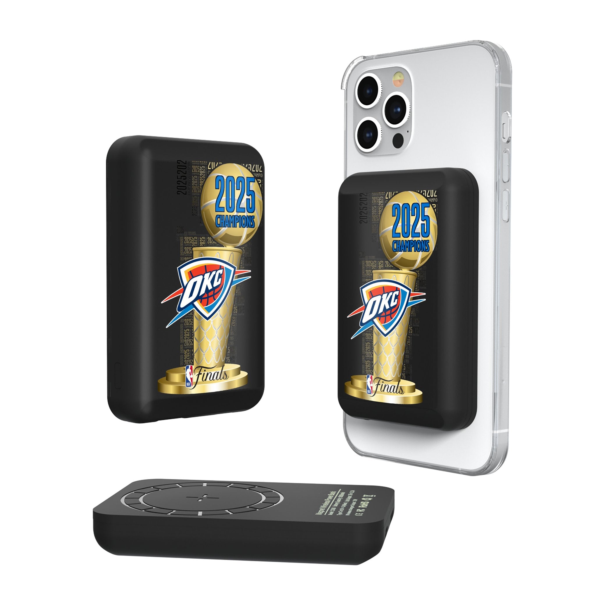Oklahoma City Thunder 2025 NBA Champions Wireless Mag Power