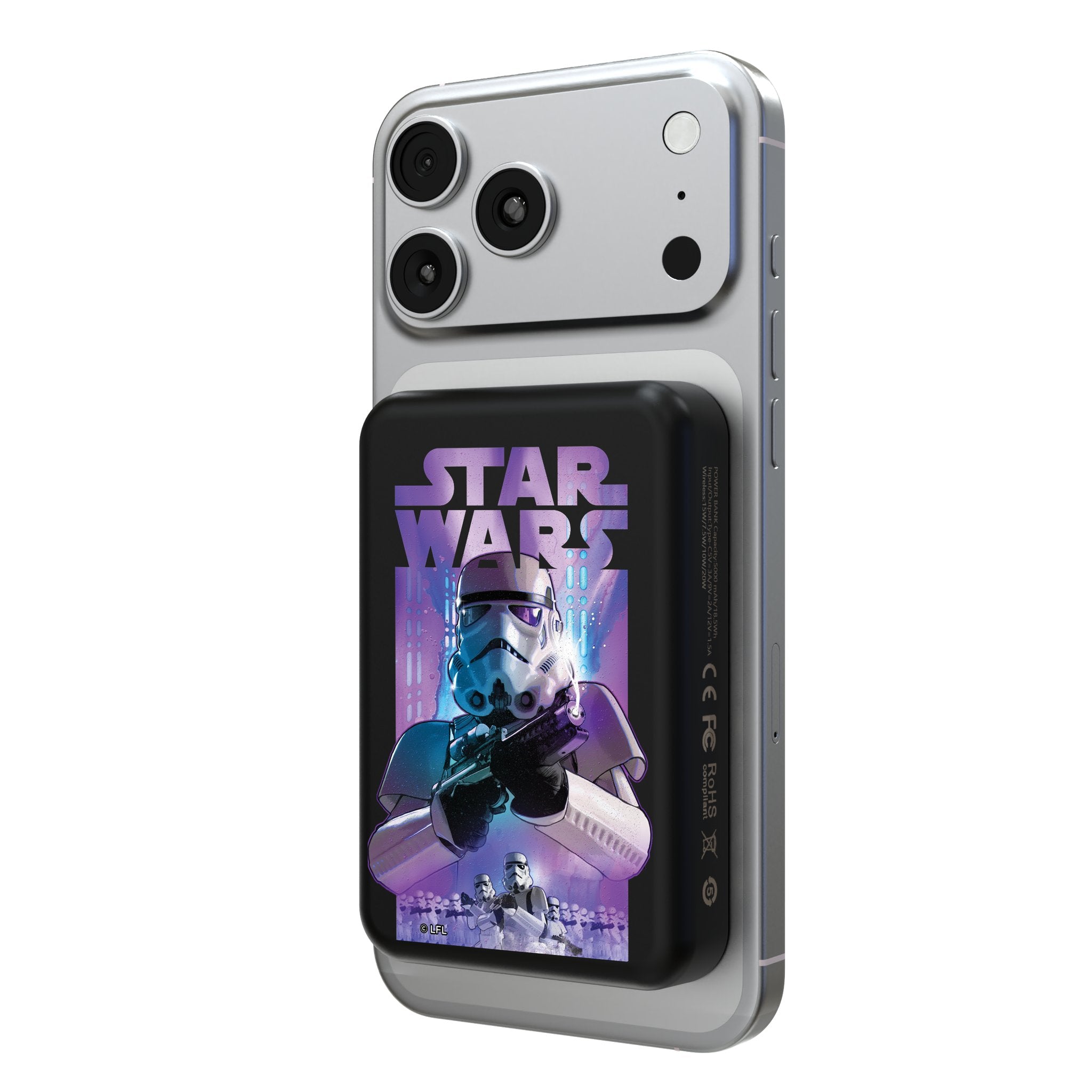 Star Wars Stormtrooper Portrait Collage Wireless Mag Power Bank