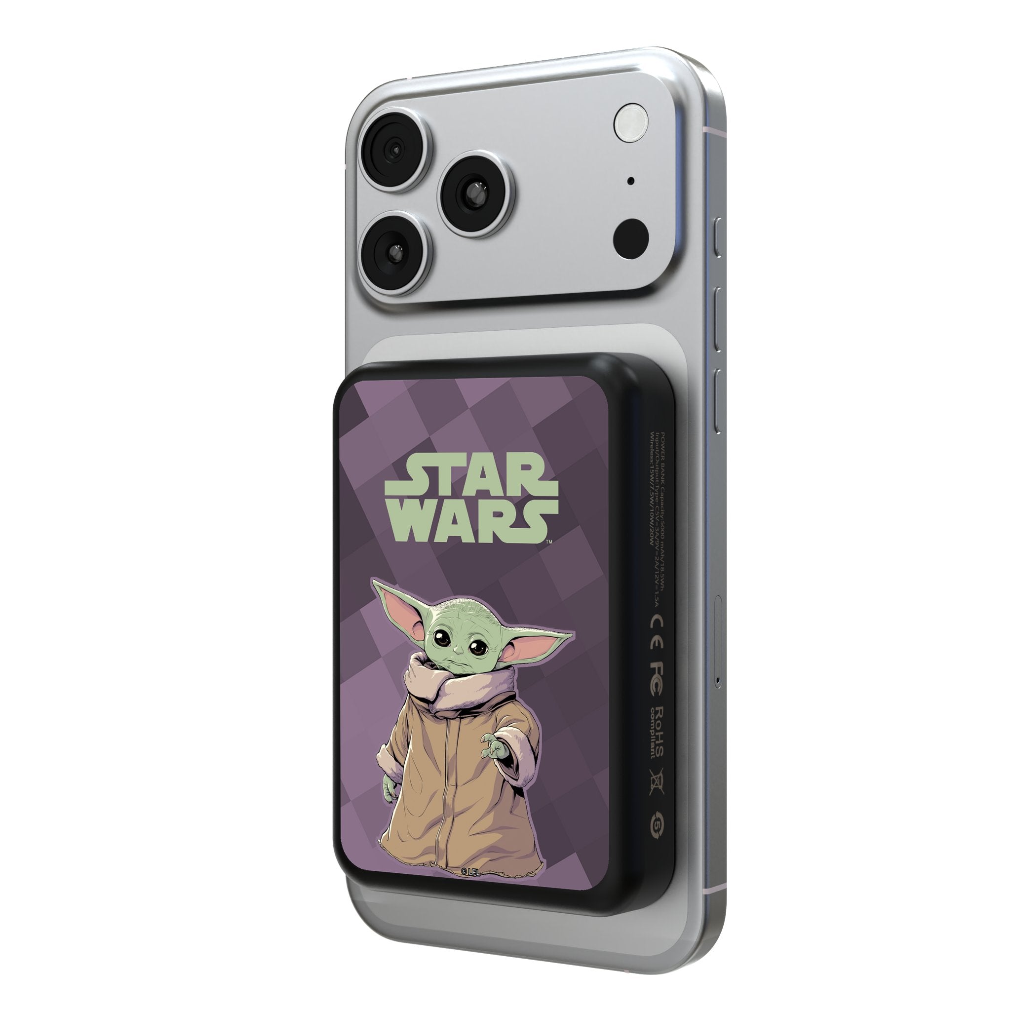 Star Wars: The Mandalorian Grogu Color Block Wireless Mag Power Bank